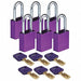 K7943 Lockout Padlock Al Purple 1-13/16 H PK6