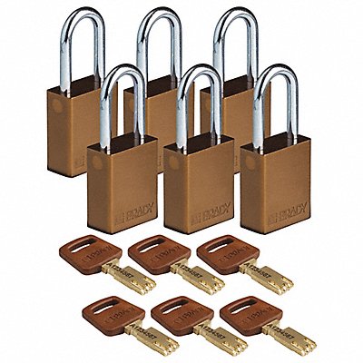 K7943 Lockout Padlock Al Brn Key Different PK6