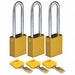 K7474 Lockout Padlock Al 1/4 W Yellow PK3