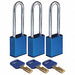 K7474 Lockout Padlock Al 1/4 W Bl PK3