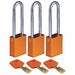 K7474 Lockout Padlock Al 1/4 W Orange PK3