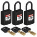 K7458 Lockout Padlock Nylon Black PK3