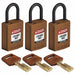 K7458 Lockout Padlock Nylon Brown PK3