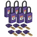 K7460 Lockout Padlock Nylon 1/4 W Purple PK6