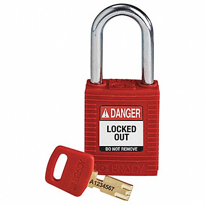 Lockout Padlock Red 1-13/16 H Body