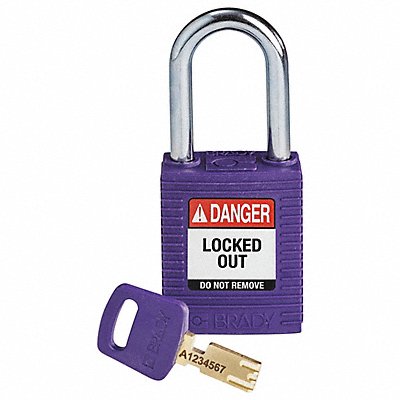 Lockout Padlock Purple 1-13/16 H Body