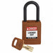 Lockout Padlock Brown 1-13/16 H Body