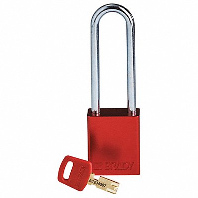 Lockout Padlock Red 1-13/16 H Body