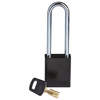 Lockout Padlock Black 1-13/16 H Body