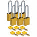 K7942 Lockout Padlock Yellow 1-1/2 W Body PK6