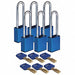 K7942 Lockout Padlock Blue 1-1/2 W Body PK6