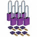 K7475 Lockout Padlock Purple 1-1/2 W Body PK6