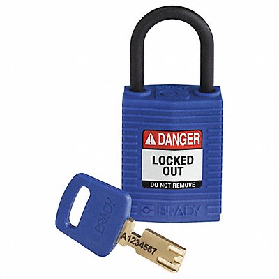 Lockout Padlock Blue 1-21/32 H Body