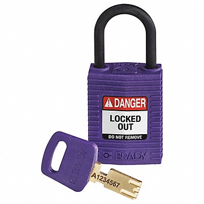 Lockout Padlock Purple 1-21/32 H Body