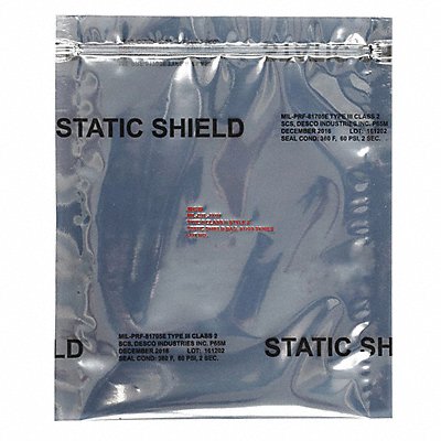 Static Shielding Bag Silver 18 W PK100