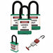 Lockout Padlock 1-1/2 H Shackle PK3