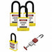 Lockout Padlock 1-1/2 H Shackle PK3