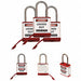 Lockout Padlock 1-1/2 H Shackle PK3