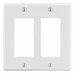 Rocker Wall Plate Stnd Wht 2Gng Smth Stn