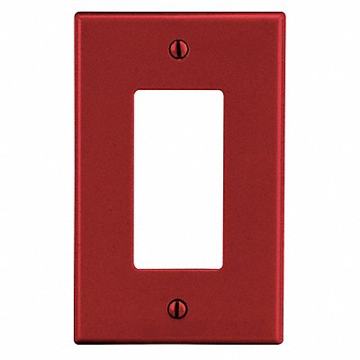 Rocker Wall Plate Stnd Red 1Gng Smth Stn