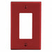 Rocker Wall Plate Stnd Red 1Gng Smth Stn