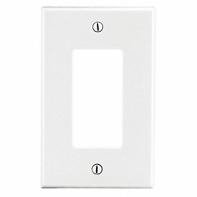 Rocker Wall Plate Mid Wht 1Gng Smth Stn