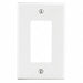 Rocker Wall Plate Mid Wht 1Gng Smth Stn