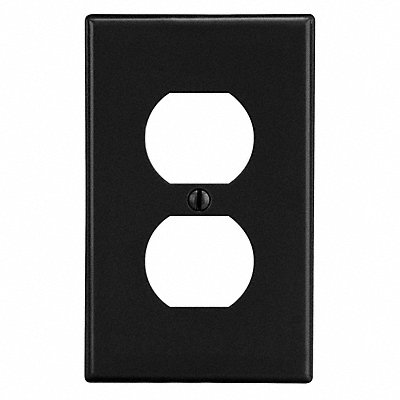 Duplex Receptacle Wall Plate Black