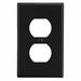 Duplex Receptacle Wall Plate Black