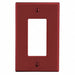 Rocker Wall Plate Mid Red 1Gng Smth Stn