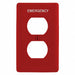 Duplex Receptacle Wall Plate Red