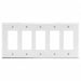 Rocker Wall Plate Stnd Wht 5Gng Smth Stn