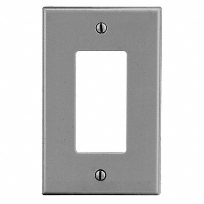 Rocker Wall Plate Mid Gray 1Gng Smth Stn