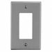 Rocker Wall Plate Mid Gray 1Gng Smth Stn