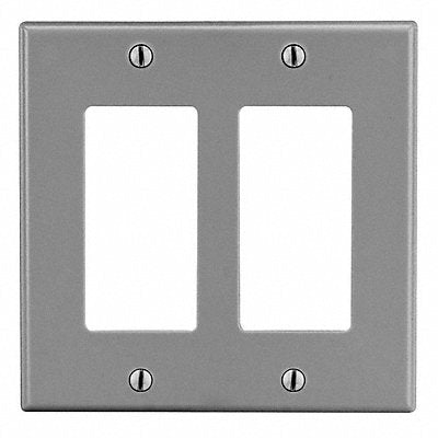 Rocker Wall Plate Mid Gray 2Gng Smth Stn