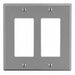 Rocker Wall Plate Mid Gray 2Gng Smth Stn