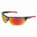 Safety Glass Red Mirror Lens Half-Frame