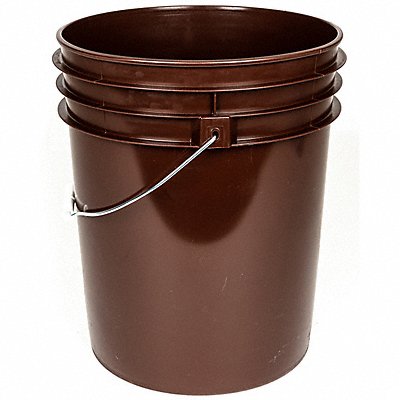 Plastic Pail Polyethylene Brown