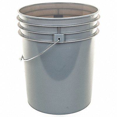 Plastic Pail Polyethylene Gray