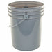 Plastic Pail Polyethylene Gray