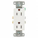 Receptacle 125VAC White Flush Mounting