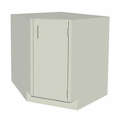 Corner Cabinet 35-1/8 H Pearl White