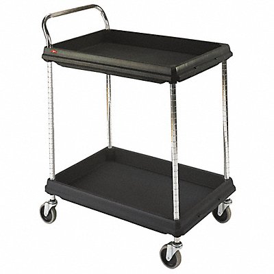 Laboratory Utility Deep Ledge Cart Black