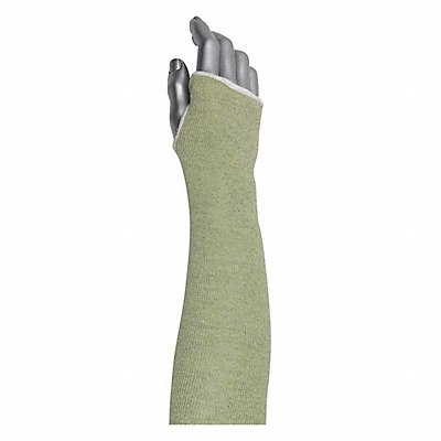 Cut-Resistant Sleeve Green Knit Cuff