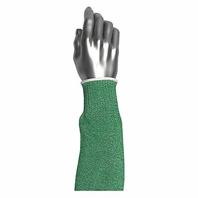 Cut-Resistant Sleeve Green Knit Cuff