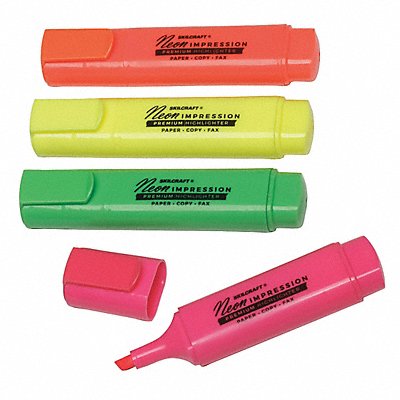 Highlighter Chisel Tip PK4