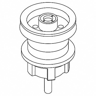 Urinal Piston Black Metal Plastic