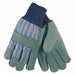 Leather Gloves Blue/Gray L PK12