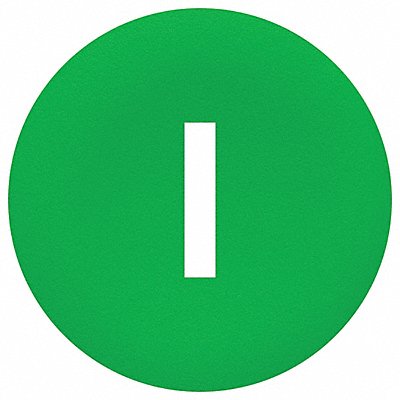 Marked Push Button Cap Green 22mm