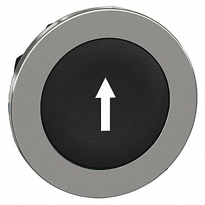 Pushbutton Head Black White 30mm